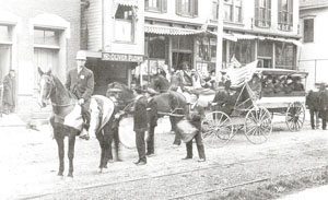 A photo of Chief Esselbach on horseback.